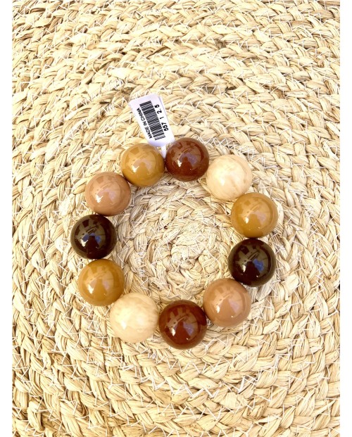 PULSERA DE BOLAS GRANDE DE RESINA