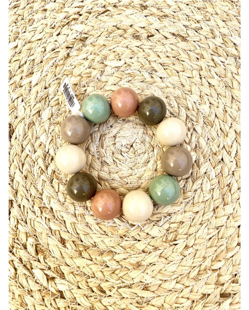 PULSERA DE BOLAS GRANDE DE RESINA