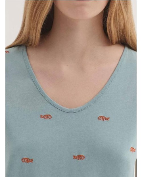 NICE THINGS CAMISETA DE MUJER TURQUESA 2