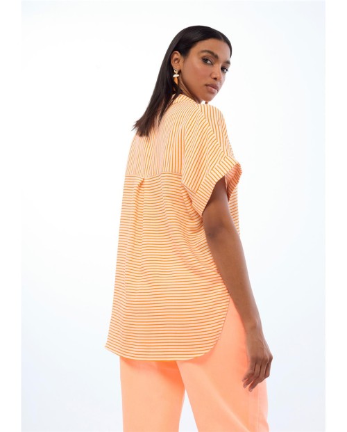 CAMISA MANGA CORTA RAYAS  HORIZONTALES LOLA CASADEMUNT CASUAL LC 2
