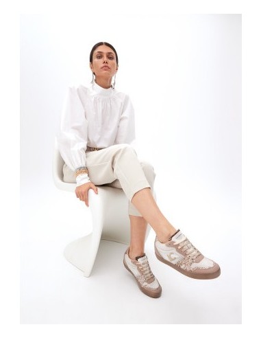 DEPORTIVA BEIG GLITER CUÑA INTERIOR