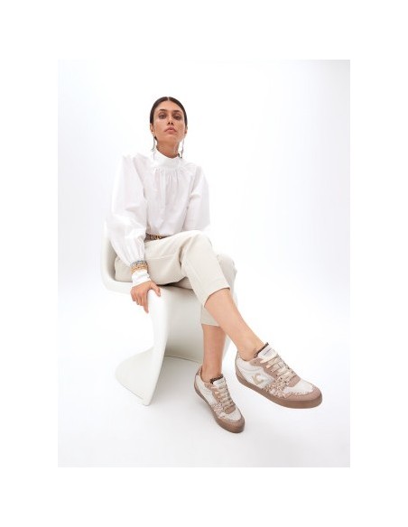 DEPORTIVA BEIG GLITER CUÑA INTERIOR