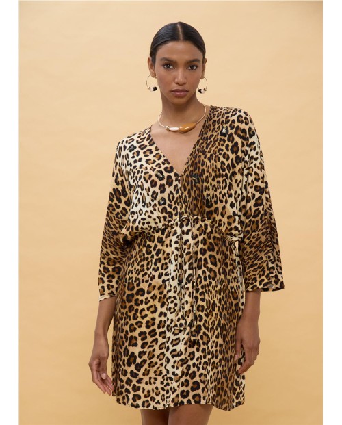 VESTIDO CORTO ANIMAL PRINT