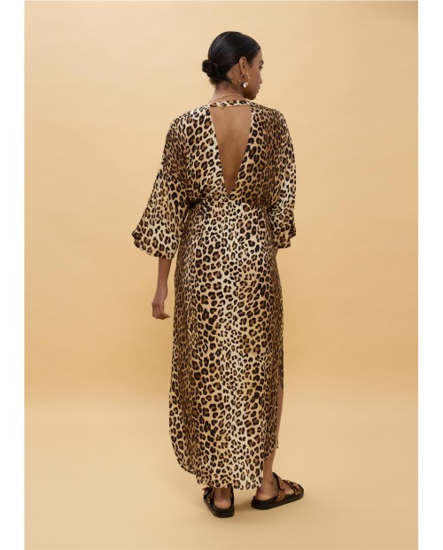 VESTIDO LARGO ANIMAL PRINT
