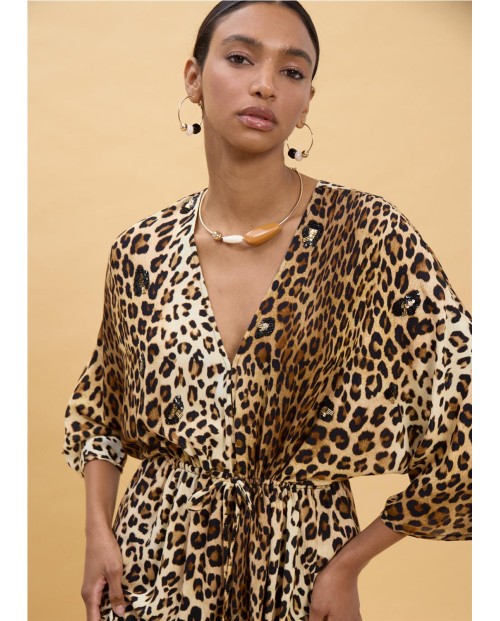 VESTIDO LARGO ANIMAL PRINT