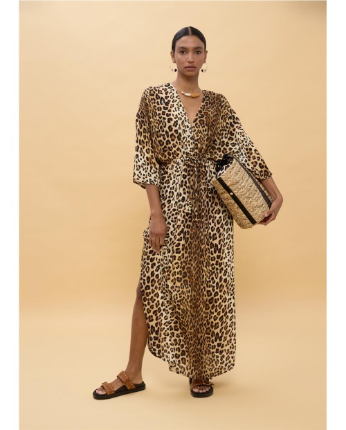 VESTIDO LARGO ANIMAL PRINT