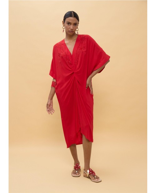 VESTIDO MIDI ANUDADO