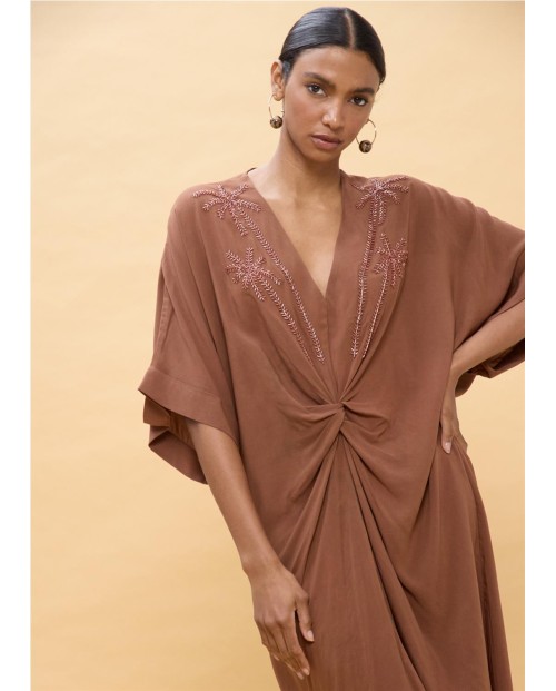 VESTIDO MIDI ANUDADO