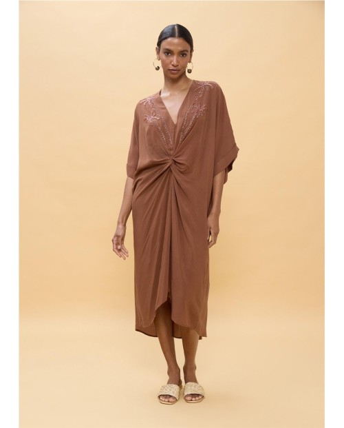 VESTIDO MIDI ANUDADO