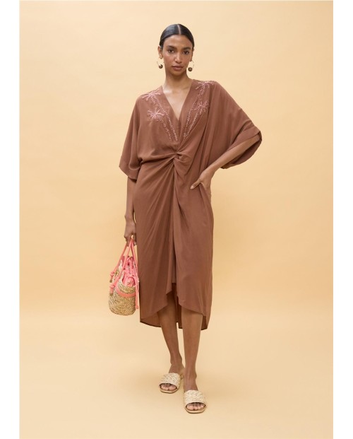 VESTIDO MIDI ANUDADO