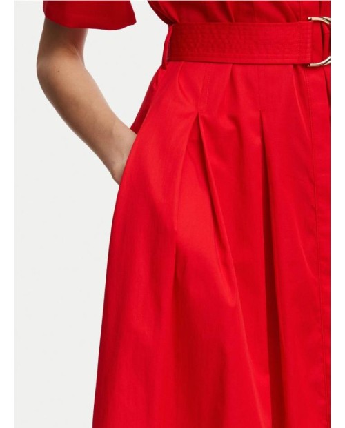 VESTIDO ROJO CON CINTURÓN