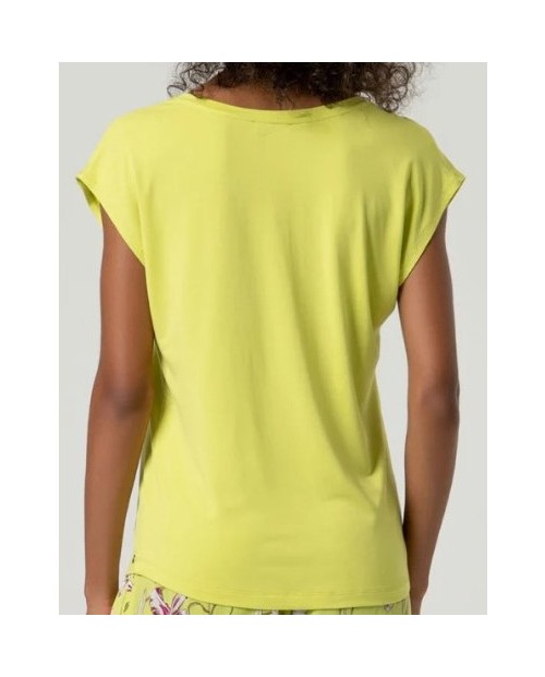 CAMISETA MUJER ESCOTE PICO FLUDA