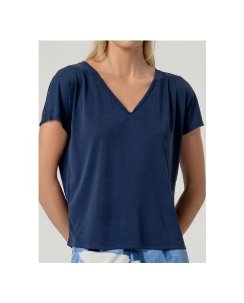CAMISETA BASICA SUELTA ESCOTE EN V