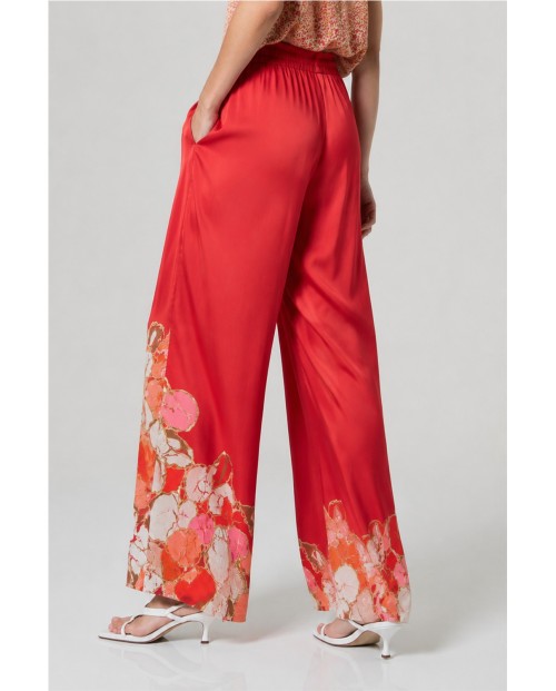 PANTALÓN ANCHO ESTILO PALAZZO CON ESTAMPADO