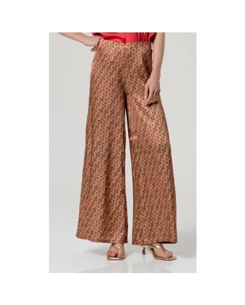 PANTALÓN ANCHO ESTILO PALAZZO CON ESTAMPADO
