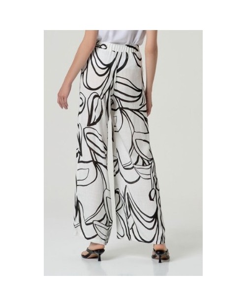 SURKANA PANTALON AMPLIO DE MUJER BLANCO