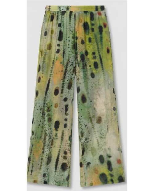 PANTALON ESTAMPADO AMPLIO DE MUJER VERDE