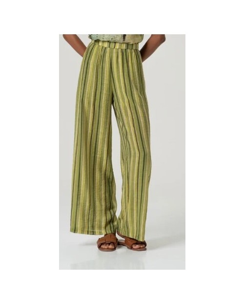 PANTALON ESTAMPADO AMPLIO DE MUJER VERDE