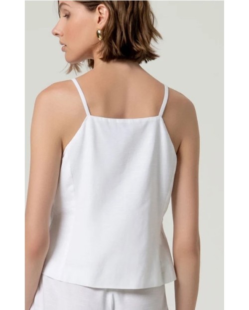 SURKANA TOP RECTO CON BOTONES DE MUJER