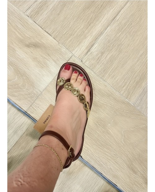 CORINA SANDALIAS DE MUJER MARRON 2
