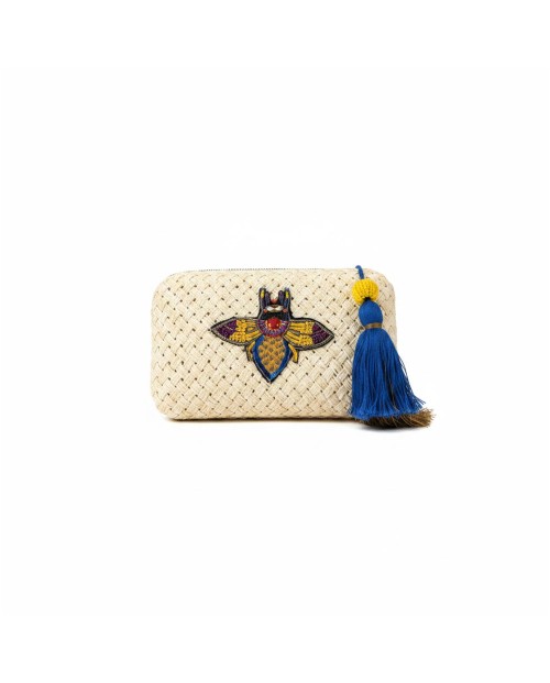 LATIDO CLUTCH DE RAFIA NATURAL DE MUJER