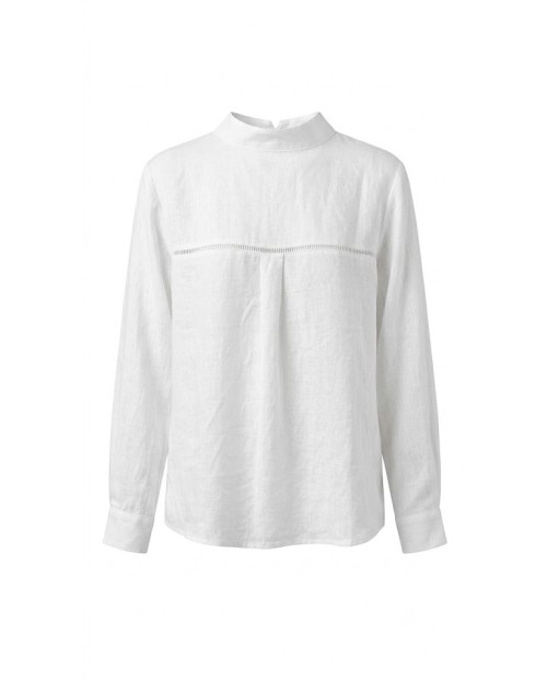 MUSS BOMBON CAMISA LINO DE MUJER BLANCA