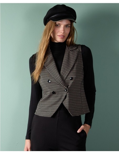 CHALECO CRUZADO SURKANA ESTAMPADO