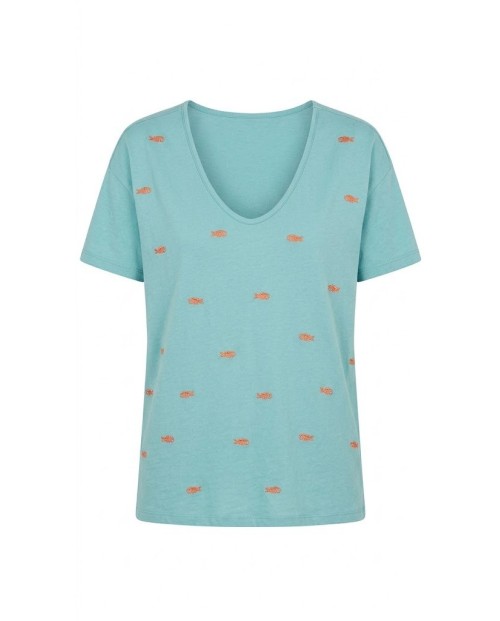 NICE THINGS CAMISETA MANGA CORTA DE MUJER TURQUESA