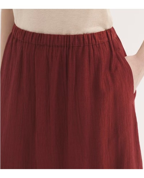 NICE THINGS FALDA MIDI DE MUJER TERRACOTA