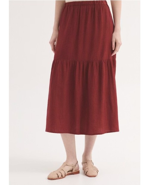 NICE THINGS FALDA MIDI DE MUJER TERRACOTA