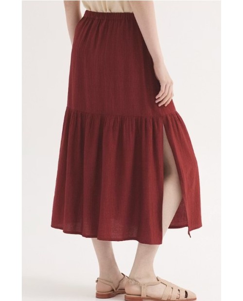 NICE THINGS FALDA MIDI DE MUJER TERRACOTA
