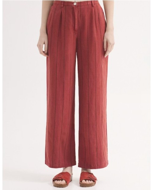 NICE THINGS PANTALON ANCHO DE MUJER TERRACOTA
