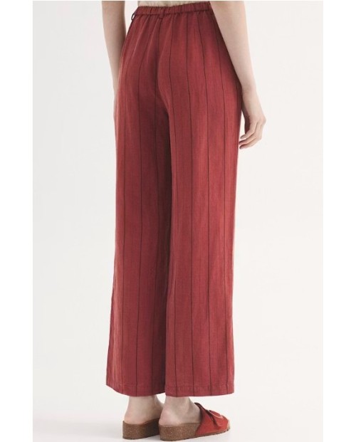 NICE THINGS PANTALON ANCHO DE MUJER TERRACOTA 2