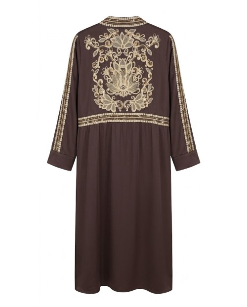 MUSS BOMBON KIMONO LARGO MARRON 2