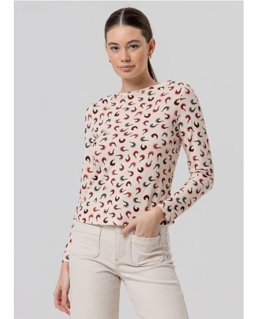 SURKANA  CAMISETA DE CUELLO DE MUJER CRUDO
