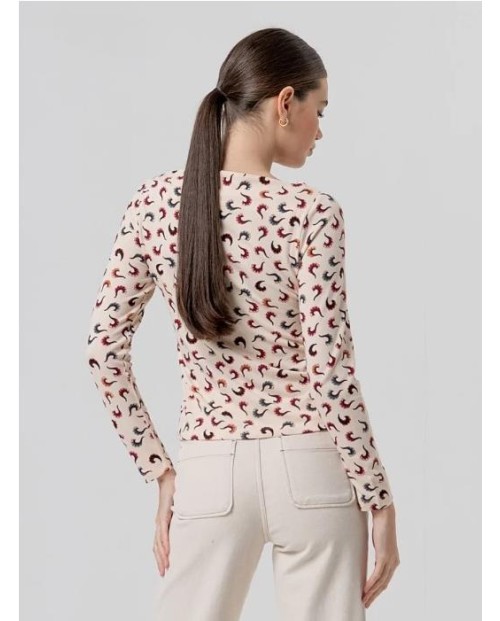 SURKANA  CAMISETA DE CUELLO DE MUJER CRUDO 2