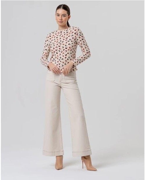 SURKANA  CAMISETA DE CUELLO DE MUJER CRUDO