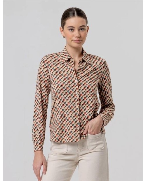 CAMISA AMPLIA SURKANA ESTAMPADO GEOMÉTRICO 2