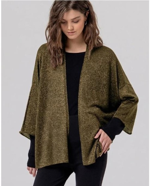 PONCHO DE PUNTO SURKANA DE LUREX CON BRILLO