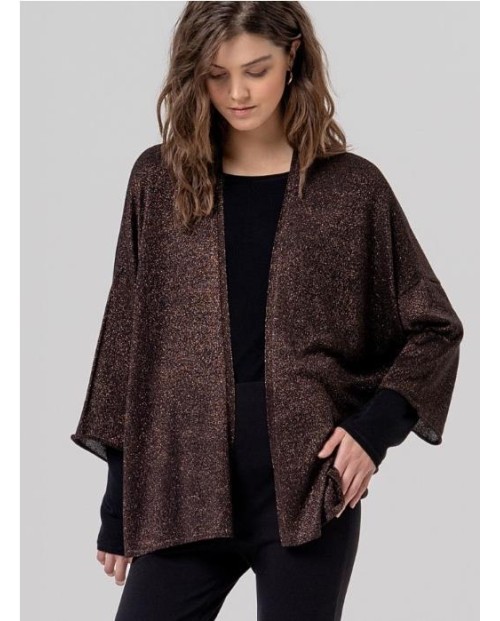 PONCHO DE PUNTO SURKANA DE LUREX CON BRILLO