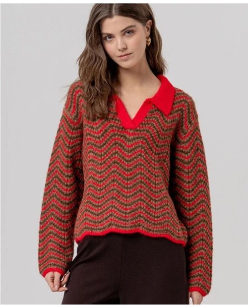 JERSEY SURKANA DE CUELLO POLO CON RELIEVE