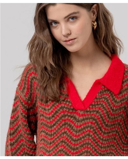 JERSEY SURKANA DE CUELLO POLO CON RELIEVE