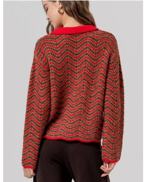 JERSEY SURKANA DE CUELLO POLO CON RELIEVE