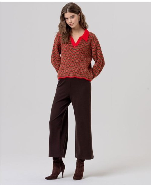 JERSEY SURKANA DE CUELLO POLO CON RELIEVE