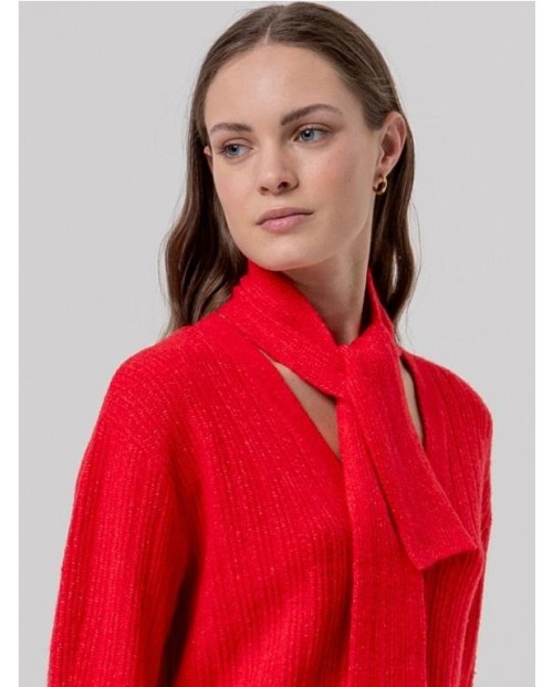 CÁRDIGAN SURKANA DE PUNTO CON ESCOTE EN PICO Y LAZADA 2