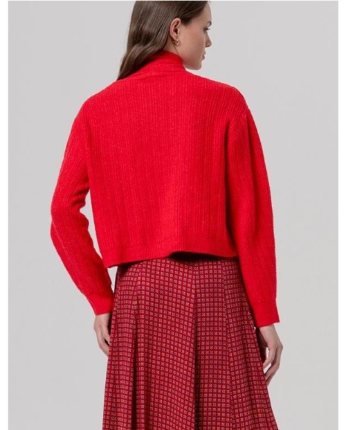 CÁRDIGAN SURKANA DE PUNTO CON ESCOTE EN PICO Y LAZADA