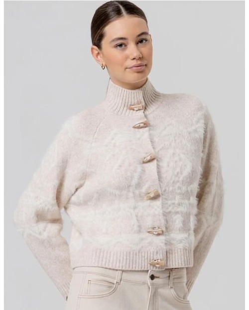 CHAQUETA DE PUNTO SURKANA CON CUELLO CHIMENEA