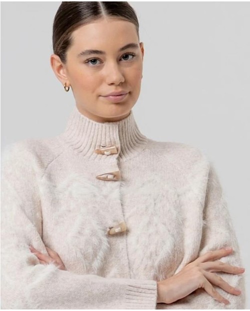 CHAQUETA DE PUNTO SURKANA CON CUELLO CHIMENEA