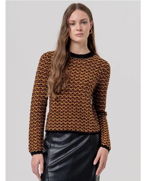 JERSEY SURKANA DE CUELLO REDONDO DE ZIGZAG