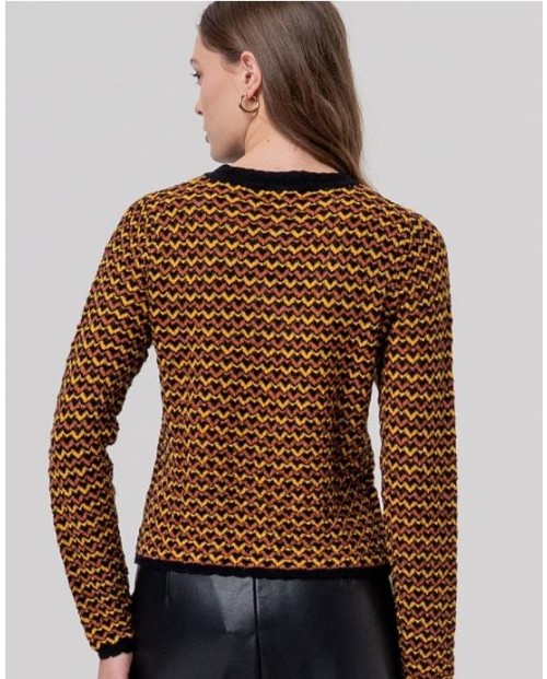 JERSEY SURKANA DE CUELLO REDONDO DE ZIGZAG